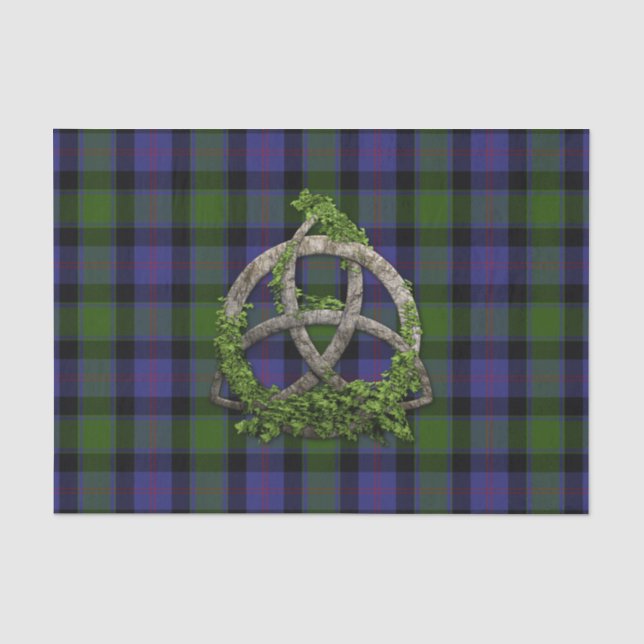 MacTaggart Tartan And Celtic Trinity Knot Tissue Paper (Front)
