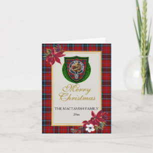 MacTavish Scottish Clan Tartan & Crest Card