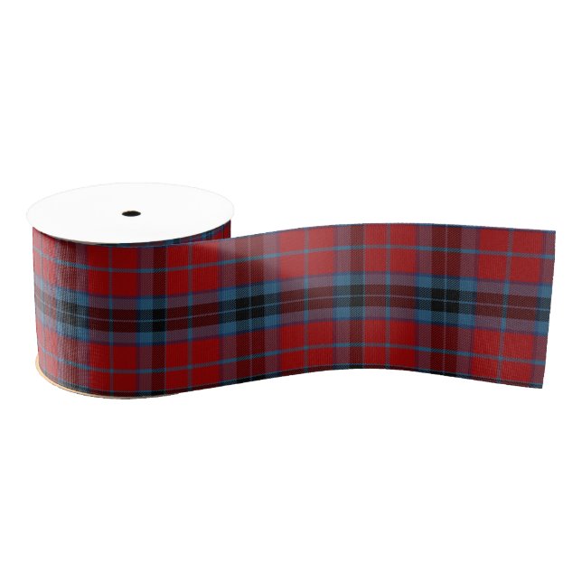 MacTavish Tartan Red and Blue Plaid Grosgrain Ribbon (Spool)