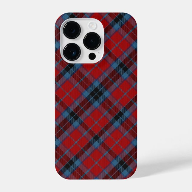 MacTavish Tartan Red and Blue Plaid iPhone Case (Back)