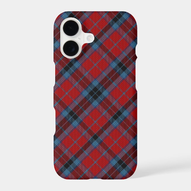 MacTavish Tartan Red and Blue Plaid iPhone Case (Back)