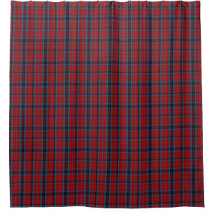 MacTavish Tartan Red and Blue Plaid Shower Curtain
