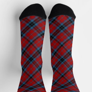 MacTavish Tartan Red and Blue Plaid Socks