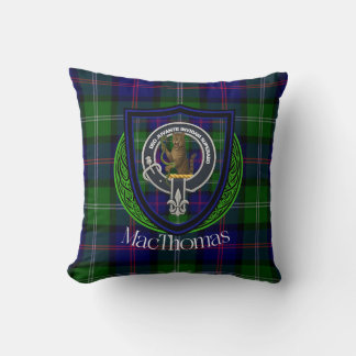 MacThomas Scottish Clan Tartan & Crest Cushion