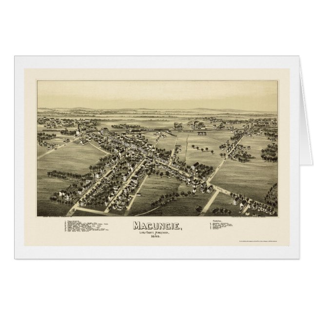 Macungie, PA Panoramic Map - 1893 (Front Horizontal)