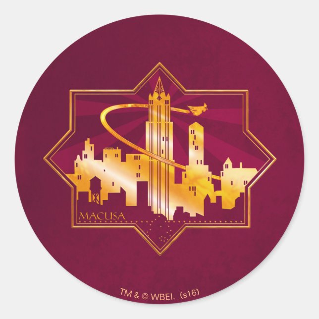 MACUSA™ Graphic Badge Classic Round Sticker (Front)