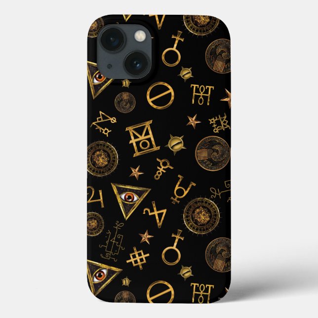 MACUSA™ Magic Symbols And Crests Pattern Case-Mate iPhone Case (Back)