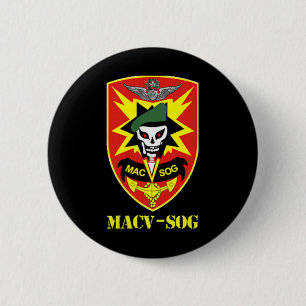 Macv-sog Army Unit Small Patch Full Colour Vietnam 6 Cm Round Badge