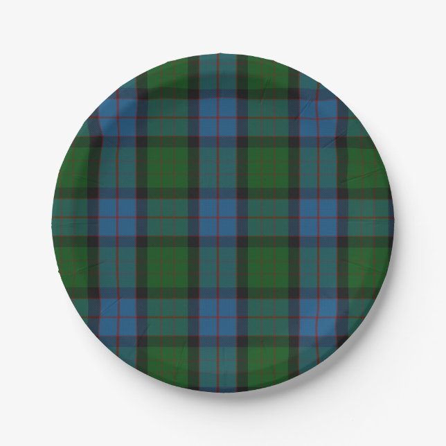 MacWilliam Clan Tartan Plaid Paper Plate (Front)