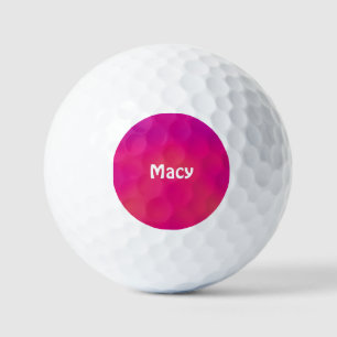 MACY ~Shades of Pink patterned Golf Ball - unique
