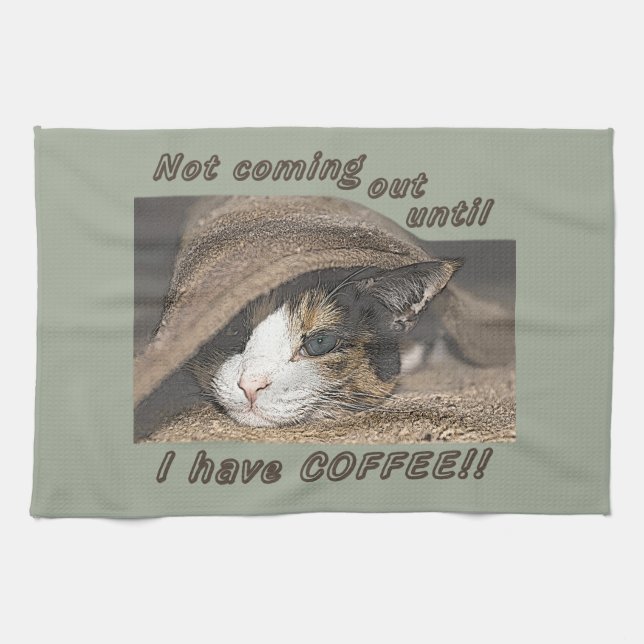 Macy Wants Coffee Too Tea Towel (Horizontal)