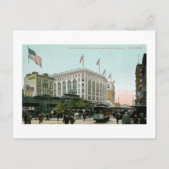 Macy's Department Store, New York Postcard (Front)
