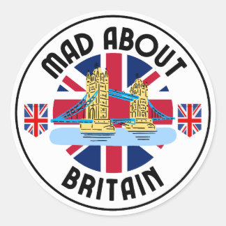 Mad About Britain Tower Bridge Classic Round Sticker
