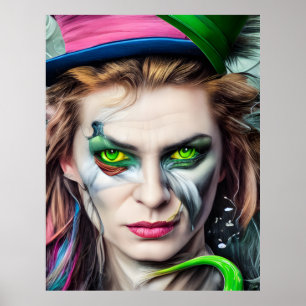 Mad AI Generated Hatter Alice Themed Poster