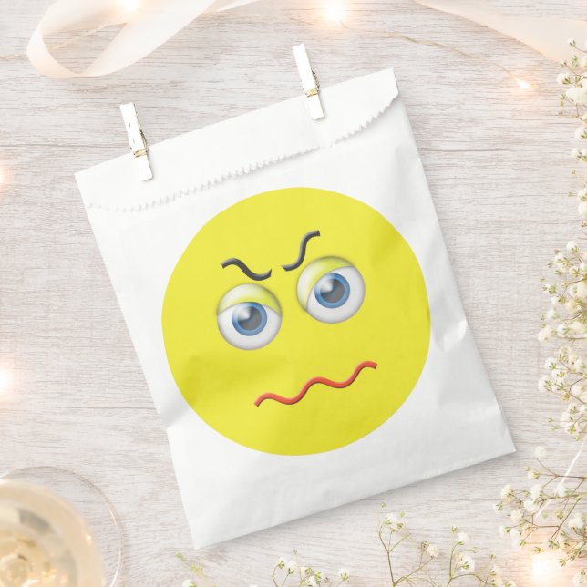 Mad Angry Emoji Favour Bags (Clipped)