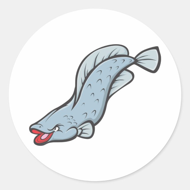 Mad Arapaima Freshwater Fish Classic Round Sticker (Front)