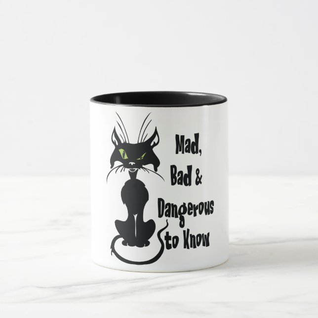 Mad, Bad & Dangerous to Know, Black Cat Mug (Center)