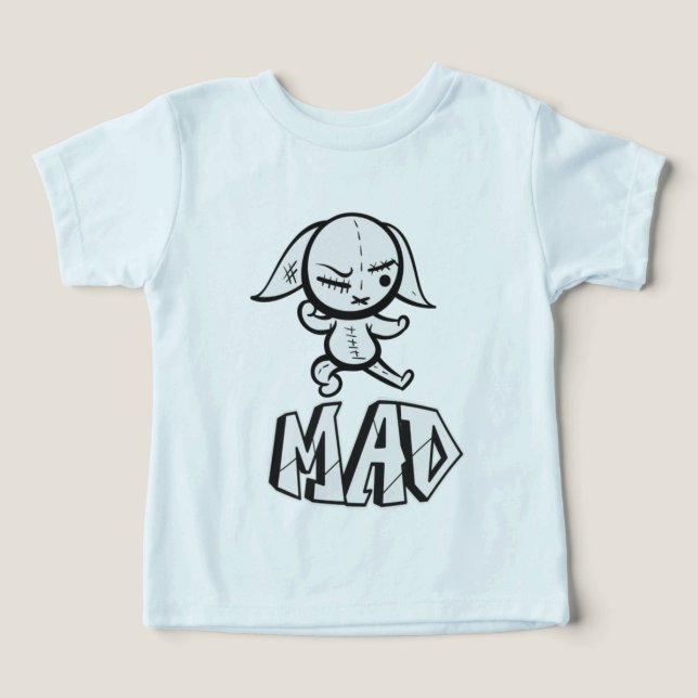 Mad Bunny Humour T-Shirt (Design Front)