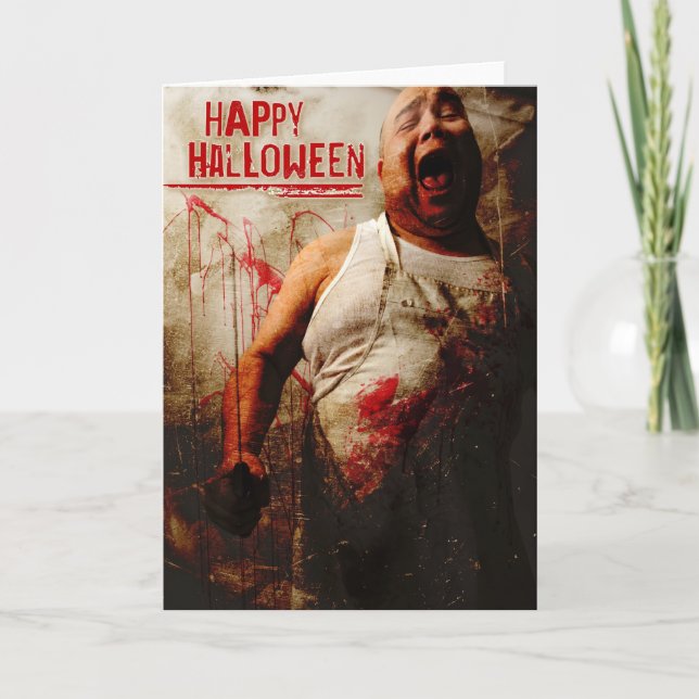 mad butcher halloween card (Front)