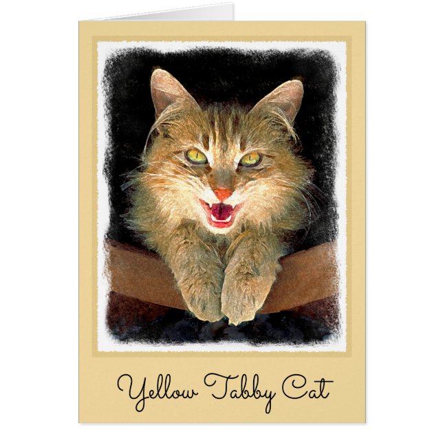 Mad Cat Painting - Cute Original Cat Art (Front)
