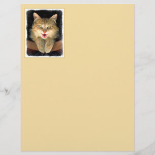 Mad Cat Painting - Cute Original Cat Art