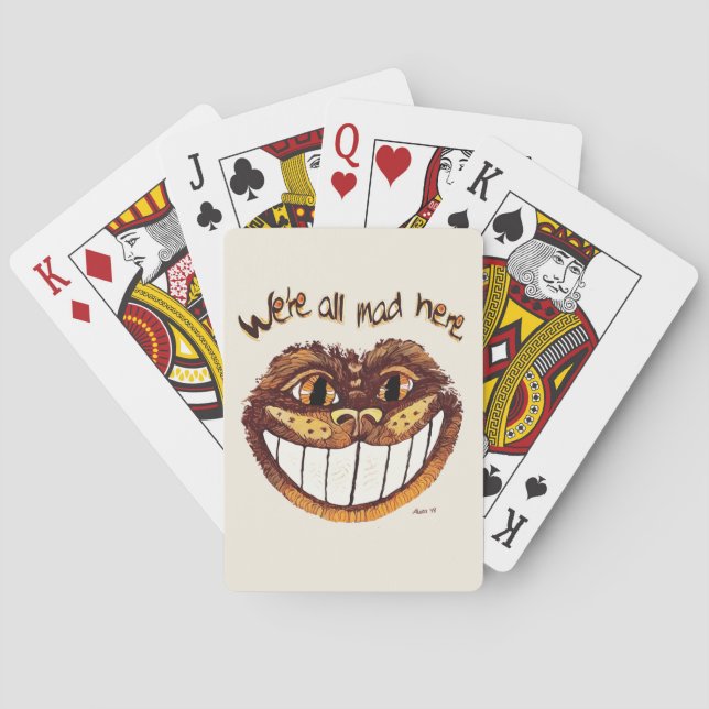Mad Cat Smile by Aleta Playing Cards (Back)