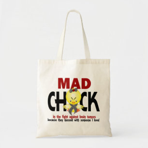 Mad Chick In The Fight Brain Tumour Tote Bag