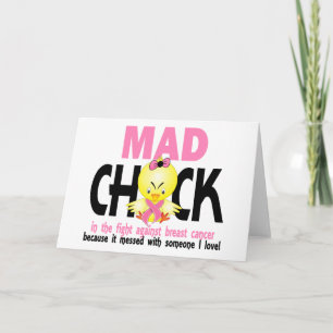 Mad Chick In The Fight Breast Cancer Card