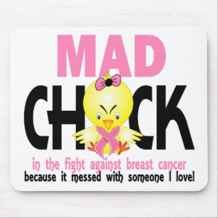 Mad Chick In The Fight Breast Cancer Mouse Pad