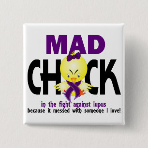 Mad Chick In The Fight Lupus 15 Cm Square Badge