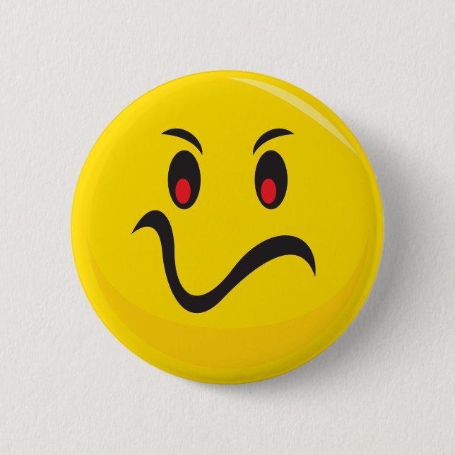 mad face 6 cm round badge (Front)
