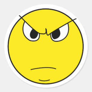 Mad Face Classic Round Sticker