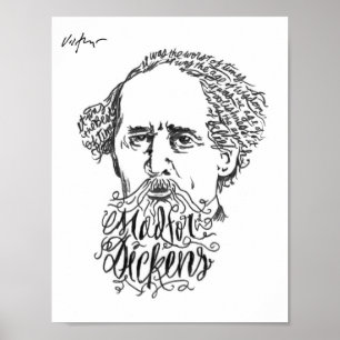 Mad For Dickens - James Victore Print