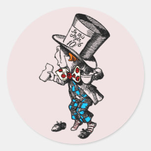 Mad Hatter Alice In Wonderland Classic Round Sticker