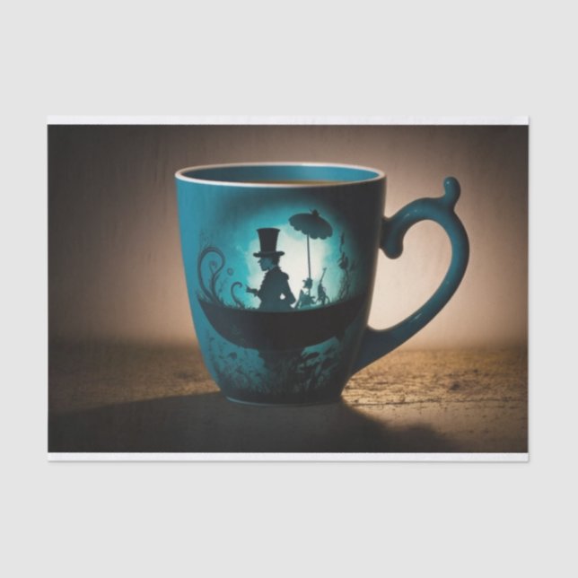  Mad Hatter Alice in Wonderland decoupage Tissue Paper (Front)