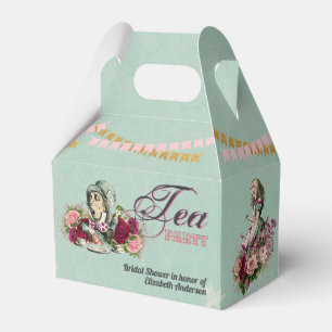 Mad Hatter Alice Vintage Tea Party Bridal Shower Favour Box