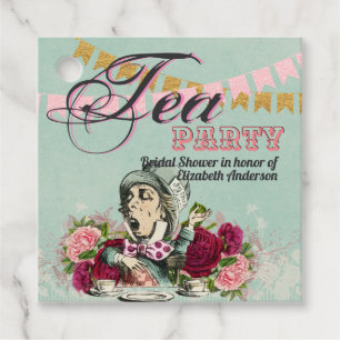 Mad Hatter Alice Vintage Tea Party Bridal Shower Favour Tags