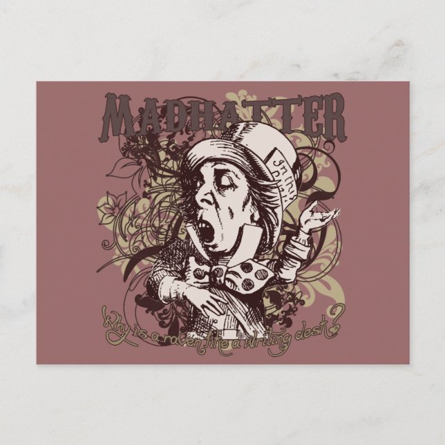 Mad Hatter Carnivale Style Postcard (Front)