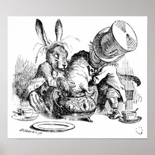 Mad Hatter, Dormouse and March Hare Poster