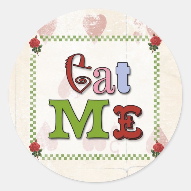 Mad Hatter Eat Me Sticker (Front)