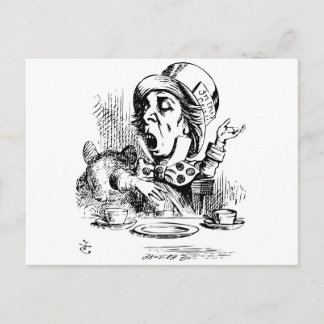 Mad Hatter engaging in rhetoric Postcard