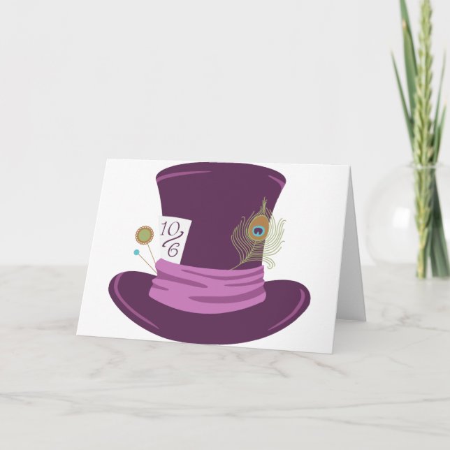 Mad Hatter Hat Card (Front)