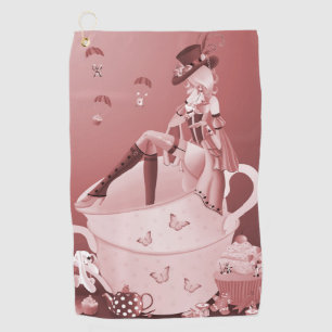 Mad Hatter in Teacup  Golf Towel
