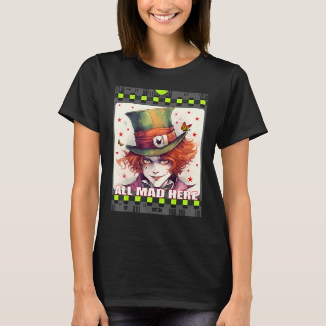 Mad Hatter Men Women Boys Girls Alice in Wonderlan T-Shirt (Front)