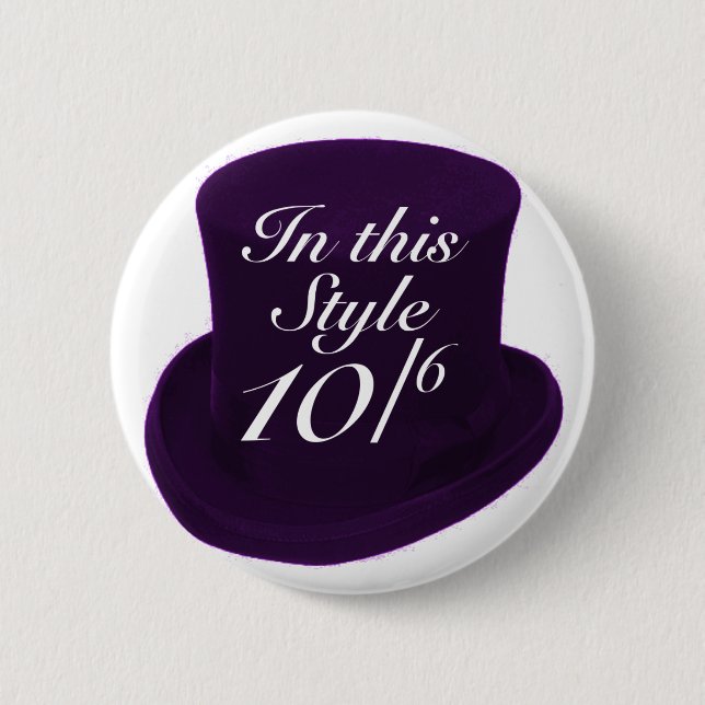 Mad Hatter - Purple 6 Cm Round Badge (Front)