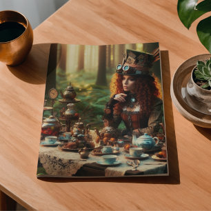 Mad Hatter Steampunk Vintage Victorian Lady Tissue Paper