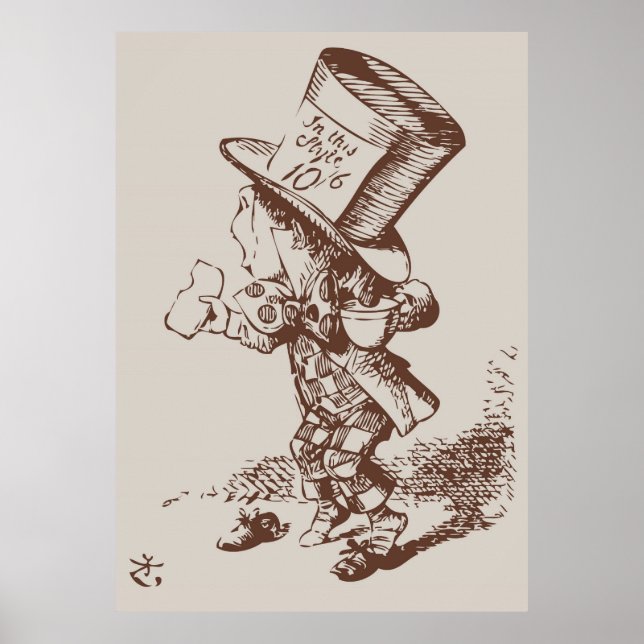 Mad Hatter Tea Coloured Poster (Front)