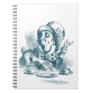 Mad Hatter Tea Party Spiral Notebook