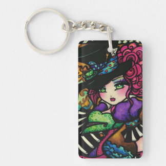 Mad Hatter & White Rabbit Alice Series Hannah Lynn Key Ring