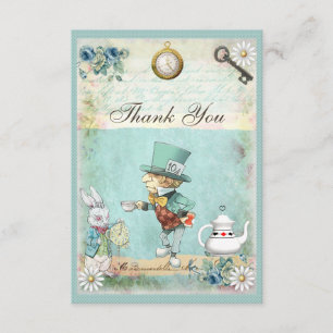 Mad Hatter Wonderland Bridal Shower Thank You Card